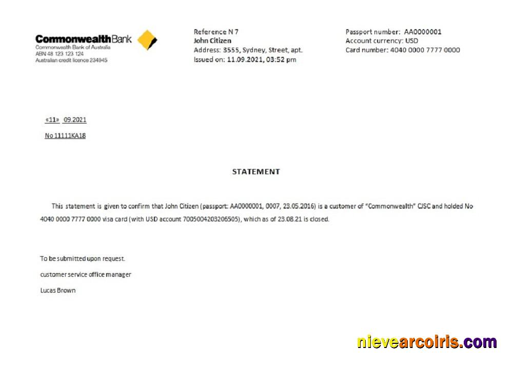 Australia Commonwealth closure reference
